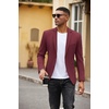 image:imageCOOFANDY Mens Casual Blazer Slim Fit Two Button Knit Sport Coat  Lightweight BlazerNotch LapelSuit JacketBusiness Casual Wedding Travel PartyBurgundy