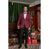 image:imageCOOFANDY Mens Casual Blazer Slim Fit Two Button Knit Sport Coat  Lightweight BlazerNotch LapelSuit JacketBusiness Casual Wedding Travel PartyBurgundy