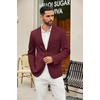 image:imageCOOFANDY Mens Casual Blazer Slim Fit Two Button Knit Sport Coat  Lightweight BlazerNotch LapelSuit JacketBusiness Casual Wedding Travel PartyBurgundy
