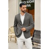 image:imageCOOFANDY Mens Casual Blazer Slim Fit Two Button Knit Sport Coat  Lightweight BlazerNotch LapelSuit JacketBusiness Casual Wedding Travel PartyDark Grey