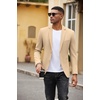 image:imageCOOFANDY Mens Casual Blazer Slim Fit Two Button Knit Sport Coat  Lightweight BlazerNotch LapelSuit JacketBusiness Casual Wedding Travel PartyKhaki