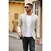 image:imageCOOFANDY Mens Casual Blazer Slim Fit Two Button Knit Sport Coat  Lightweight BlazerNotch LapelSuit JacketBusiness Casual Wedding Travel PartyLight Grey