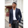 image:imageCOOFANDY Mens Casual Blazer Slim Fit Two Button Knit Sport Coat  Lightweight BlazerNotch LapelSuit JacketBusiness Casual Wedding Travel PartyNavy Blue