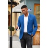image:imageCOOFANDY Mens Casual Blazer Slim Fit Two Button Knit Sport Coat  Lightweight BlazerNotch LapelSuit JacketBusiness Casual Wedding Travel PartyRoyal Blue