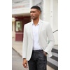 image:imageCOOFANDY Mens Casual Blazer Slim Fit Two Button Knit Sport Coat  Lightweight BlazerNotch LapelSuit JacketBusiness Casual Wedding Travel PartyWhite
