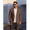 image:imageCOOFANDY Mens Casual Linen Blazer Jacket Lightweight Sport Coats Two Button Suit JacketsBrown