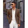 image:imageCOOFANDY Mens Casual Linen Blazer Jacket Lightweight Sport Coats Two Button Suit JacketsBrown