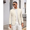 image:imageCOOFANDY Mens Casual Linen Blazer Jacket Lightweight Two Button Sport Coat  LinenBeachWeddingPartyLightweightRegular FitBeige