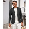 image:imageCOOFANDY Mens Casual Linen Blazer Jacket Lightweight Two Button Sport Coat  LinenBeachWeddingPartyLightweightRegular FitBlack