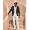 image:imageCOOFANDY Mens Casual Linen Blazer Jacket Lightweight Two Button Sport Coat  LinenBeachWeddingPartyLightweightRegular FitBlack