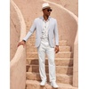 image:imageCOOFANDY Mens Casual Linen Blazer Jacket Lightweight Two Button Sport Coat  LinenBeachWeddingPartyLightweightRegular FitLight Grey