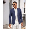 image:imageCOOFANDY Mens Casual Linen Blazer Jacket Lightweight Two Button Sport Coat  LinenBeachWeddingPartyLightweightRegular FitNavy Blue