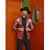 image:imageCOOFANDY Mens Metallic Jacket Casual Sport Coat 70s Party Disco Outfits  Sequin BlazerSparkle Jacket80s Style2Button BlazerNotched LapelCasualPartyDiscoPromHalloweenChristmas New Year EveColored Leaf