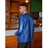 image:imageCOOFANDY Mens Metallic Jacket Casual Sport Coat 70s Party Disco Outfits  Sequin BlazerSparkle Jacket80s Style2Button BlazerNotched LapelCasualPartyDiscoPromHalloweenChristmas New Year EveBlue