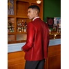 image:imageCOOFANDY Mens Metallic Jacket Casual Sport Coat 70s Party Disco Outfits  Sequin BlazerSparkle Jacket80s Style2Button BlazerNotched LapelCasualPartyDiscoPromHalloweenChristmas New Year Eve05red