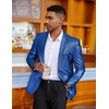image:imageCOOFANDY Mens Metallic Jacket Casual Sport Coat 70s Party Disco Outfits  Sequin BlazerSparkle Jacket80s Style2Button BlazerNotched LapelCasualPartyDiscoPromHalloweenChristmas New Year EveBlue