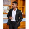image:imageCOOFANDY Mens Metallic Jacket Casual Sport Coat 70s Party Disco Outfits  Sequin BlazerSparkle Jacket80s Style2Button BlazerNotched LapelCasualPartyDiscoPromHalloweenChristmas New Year EveBlack