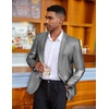image:imageCOOFANDY Mens Metallic Jacket Casual Sport Coat 70s Party Disco Outfits  Sequin BlazerSparkle Jacket80s Style2Button BlazerNotched LapelCasualPartyDiscoPromHalloweenChristmas New Year Eve02silver