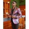 image:imageCOOFANDY Mens Metallic Jacket Casual Sport Coat 70s Party Disco Outfits  Sequin BlazerSparkle Jacket80s Style2Button BlazerNotched LapelCasualPartyDiscoPromHalloweenChristmas New Year EveColored Leaf