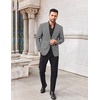 image:imageCOOFANDY Mens Metallic Jacket Casual Sport Coat 70s Party Disco Outfits  Sequin BlazerSparkle Jacket80s Style2Button BlazerNotched LapelCasualPartyDiscoPromHalloweenChristmas New Year EveSilver Plaid