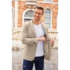 image:imageCOOFANDY Mens Sport Coat Casual Blazer One Button Business Suit Jacket  Regular Fit Sports Coat Lightweight Blazers Notch Lapel Solid Color Wedding Prom Party Dress Casual Daily BusinessLight Khaki