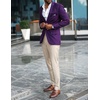 image:imageCOOFANDY Mens Sport Coat Casual Blazer One Button Business Suit Jacket  Regular Fit Sports Coat Lightweight Blazers Notch Lapel Solid Color Wedding Prom Party Dress Casual Daily BusinessPurple