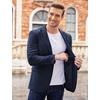 image:imageCOOFANDY Mens Sport Coat Casual Blazer One Button Business Suit Jacket  Regular Fit Sports Coat Lightweight Blazers Notch Lapel Solid Color Wedding Prom Party Dress Casual Daily BusinessDark Blue