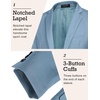image:imageCOOFANDY Mens Sport Coat Casual Blazer One Button Business Suit Jacket  Regular Fit Sports Coat Lightweight Blazers Notch Lapel Solid Color Wedding Prom Party Dress Casual Daily BusinessClear Blue
