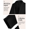 image:imageCOOFANDY Mens Sport Coat Casual Blazer One Button Business Suit Jacket  Regular Fit Sports Coat Lightweight Blazers Notch Lapel Solid Color Wedding Prom Party Dress Casual Daily BusinessBlack