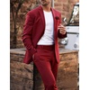 image:imageCOOFANDY Mens Sport Coat Casual Blazer One Button Business Suit Jacket  Regular Fit Sports Coat Lightweight Blazers Notch Lapel Solid Color Wedding Prom Party Dress Casual Daily BusinessWine Red