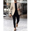 image:imageCOOFANDY Mens Sport Coat Casual Blazer One Button Business Suit Jacket  Regular Fit Sports Coat Lightweight Blazers Notch Lapel Solid Color Wedding Prom Party Dress Casual Daily BusinessKhaki
