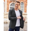image:imageCOOFANDY Mens Sport Coat Casual Blazer One Button Business Suit Jacket  Regular Fit Sports Coat Lightweight Blazers Notch Lapel Solid Color Wedding Prom Party Dress Casual Daily BusinessDark Grey