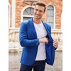 image:imageCOOFANDY Mens Sport Coat Casual Blazer One Button Business Suit Jacket  Regular Fit Sports Coat Lightweight Blazers Notch Lapel Solid Color Wedding Prom Party Dress Casual Daily BusinessGem Blue