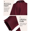 image:imageCOOFANDY Mens Sport Coat Casual Blazer One Button Business Suit Jacket  Regular Fit Sports Coat Lightweight Blazers Notch Lapel Solid Color Wedding Prom Party Dress Casual Daily BusinessBurgundy