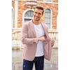 image:imageCOOFANDY Mens Sport Coat Casual Blazer One Button Business Suit Jacket  Regular Fit Sports Coat Lightweight Blazers Notch Lapel Solid Color Wedding Prom Party Dress Casual Daily BusinessDark Pink