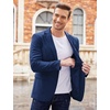image:imageCOOFANDY Mens Sport Coat Casual Blazer One Button Business Suit Jacket  Regular Fit Sports Coat Lightweight Blazers Notch Lapel Solid Color Wedding Prom Party Dress Casual Daily BusinessRoyal Blue