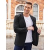 image:imageCOOFANDY Mens Sport Coat Casual Blazer One Button Business Suit Jacket  Regular Fit Sports Coat Lightweight Blazers Notch Lapel Solid Color Wedding Prom Party Dress Casual Daily BusinessBlack