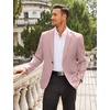 image:imageCOOFANDY Mens Sport Coat Casual Blazer One Button Business Suit Jacket  Regular Fit Sports Coat Lightweight Blazers Notch Lapel Solid Color Wedding Prom Party Dress Casual Daily BusinessDark Pink