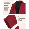 image:imageCOOFANDY Mens Sport Coat Casual Blazer One Button Business Suit Jacket  Regular Fit Sports Coat Lightweight Blazers Notch Lapel Solid Color Wedding Prom Party Dress Casual Daily BusinessWine Red