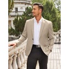image:imageCOOFANDY Mens Sport Coat Casual Blazer One Button Business Suit Jacket  Regular Fit Sports Coat Lightweight Blazers Notch Lapel Solid Color Wedding Prom Party Dress Casual Daily BusinessLight Khaki