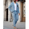 image:imageCOOFANDY Mens Sport Coat Casual Blazer One Button Business Suit Jacket  Regular Fit Sports Coat Lightweight Blazers Notch Lapel Solid Color Wedding Prom Party Dress Casual Daily BusinessClear Blue