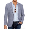 Plaid Blazer- Blue