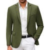 image:imageCOOFANDY Mens Casual Blazer Slim Fit Suit Jacket Lightweight Knit Sport Coat Two Button Blazer JacketArmy Green