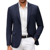 image:imageCOOFANDY Mens Casual Blazer Slim Fit Suit Jacket Lightweight Knit Sport Coat Two Button Blazer JacketNavy Blue