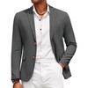 image:imageCOOFANDY Mens Casual Linen Blazer Jacket Lightweight Two Button Sport Coat  LinenBeachWeddingPartyLightweightRegular FitDark Grey