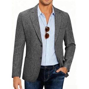 image:imageCOOFANDY Mens Blazer Casual Slim Fit Sport Coats Linen Texture Sport Jacket  Ligtweight Blazers Two Button Suit Jacket All Seaon Ideal for Casual Daily Wear Business Wedding GraduationLinen Black