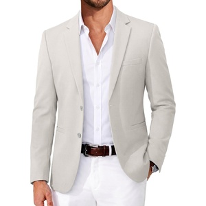 image:imageCOOFANDY Mens Casual Blazer Slim Fit Two Button Knit Sport Coat  Lightweight BlazerNotch LapelSuit JacketBusiness Casual Wedding Travel PartyLight Grey