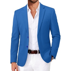 image:imageCOOFANDY Mens Casual Blazer Slim Fit Two Button Knit Sport Coat  Lightweight BlazerNotch LapelSuit JacketBusiness Casual Wedding Travel PartyRoyal Blue