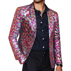 image:imageCOOFANDY Mens Metallic Jacket Casual Sport Coat 70s Party Disco Outfits  Sequin BlazerSparkle Jacket80s Style2Button BlazerNotched LapelCasualPartyDiscoPromHalloweenChristmas New Year EveColored Leaf