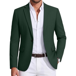 image:imageCOOFANDY Mens Sport Coat Casual Blazer One Button Business Suit Jacket  Regular Fit Sports Coat Lightweight Blazers Notch Lapel Solid Color Wedding Prom Party Dress Casual Daily BusinessGreen